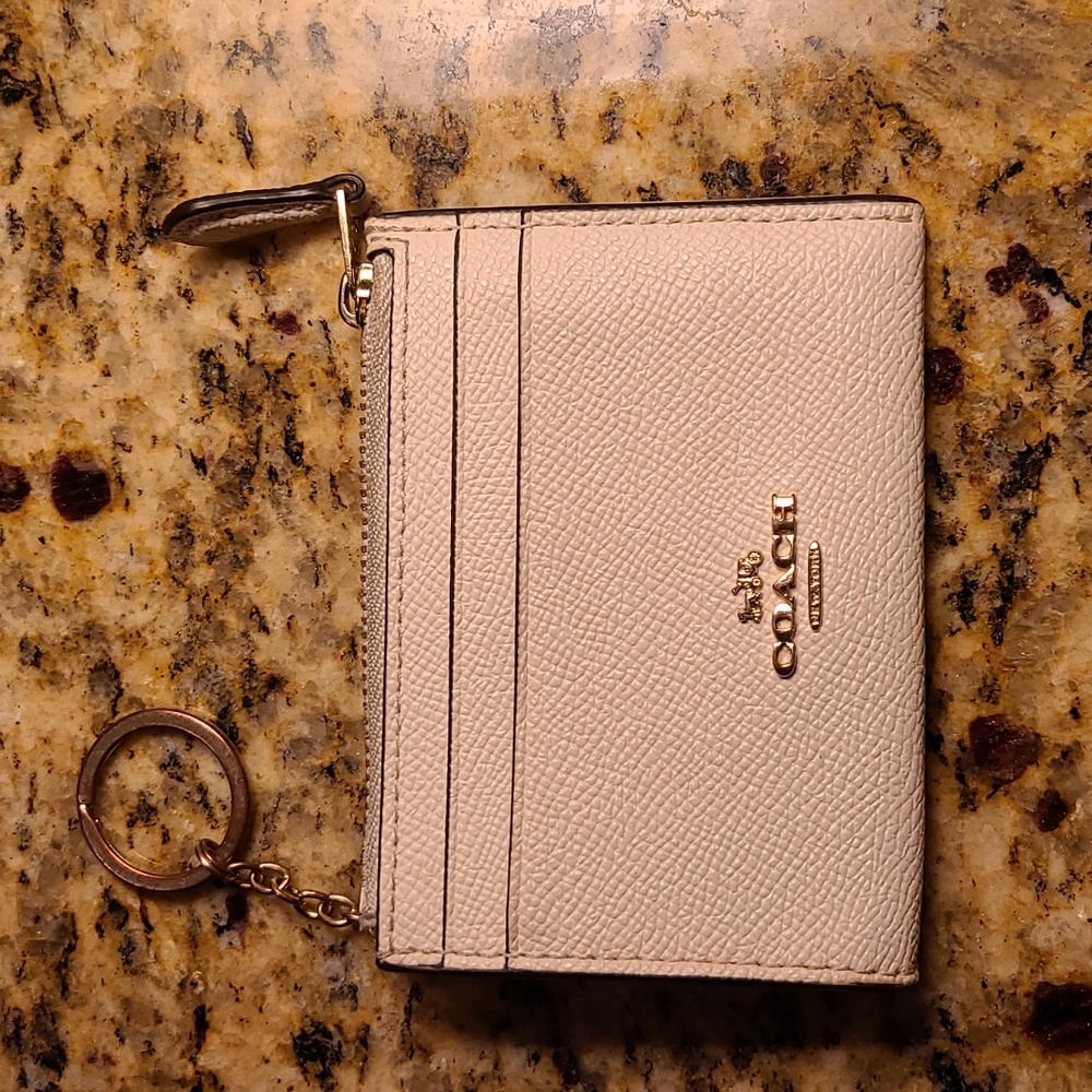 EUC Coach Keychain Wallet on Cream